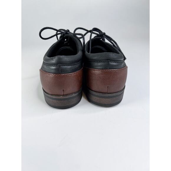 Perry Ellis Portfolio Size 9.5 Bowler Dress Shoes w/ Ultra Foam Black + Brown - Picture 7 of 10